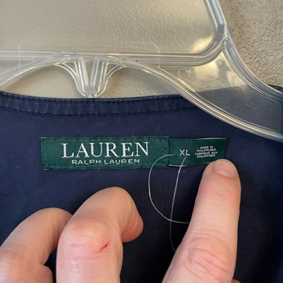 Lauren Ralph Lauren, navy oversized twill pocket cargo vest, XL, NWOT - Picture 4 of 11